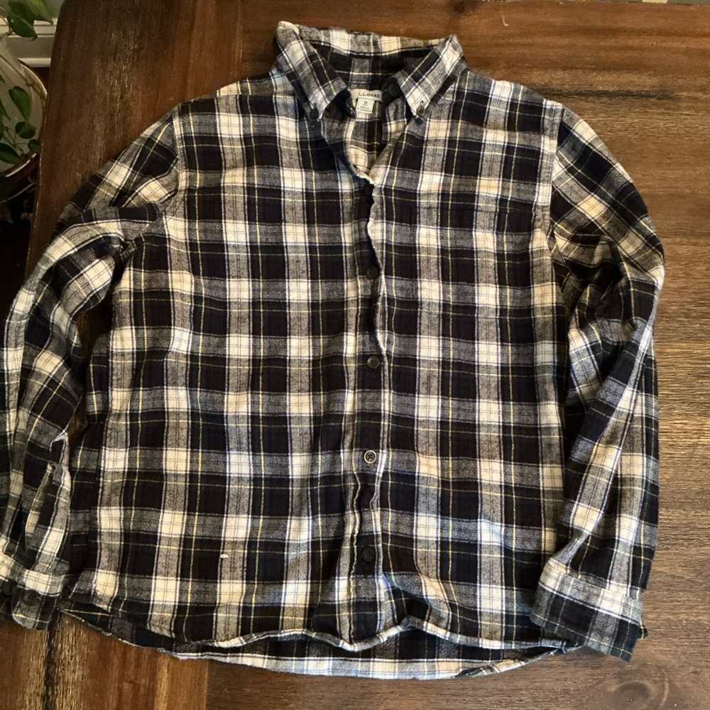 L.L. Bean flannel  Plaid Shirt - medium button down